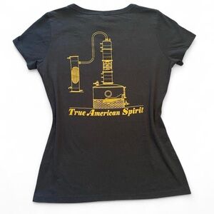 Black Distillery V neck Baby Tee